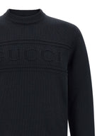 Blue Cotton-Wool Knit Cardigan