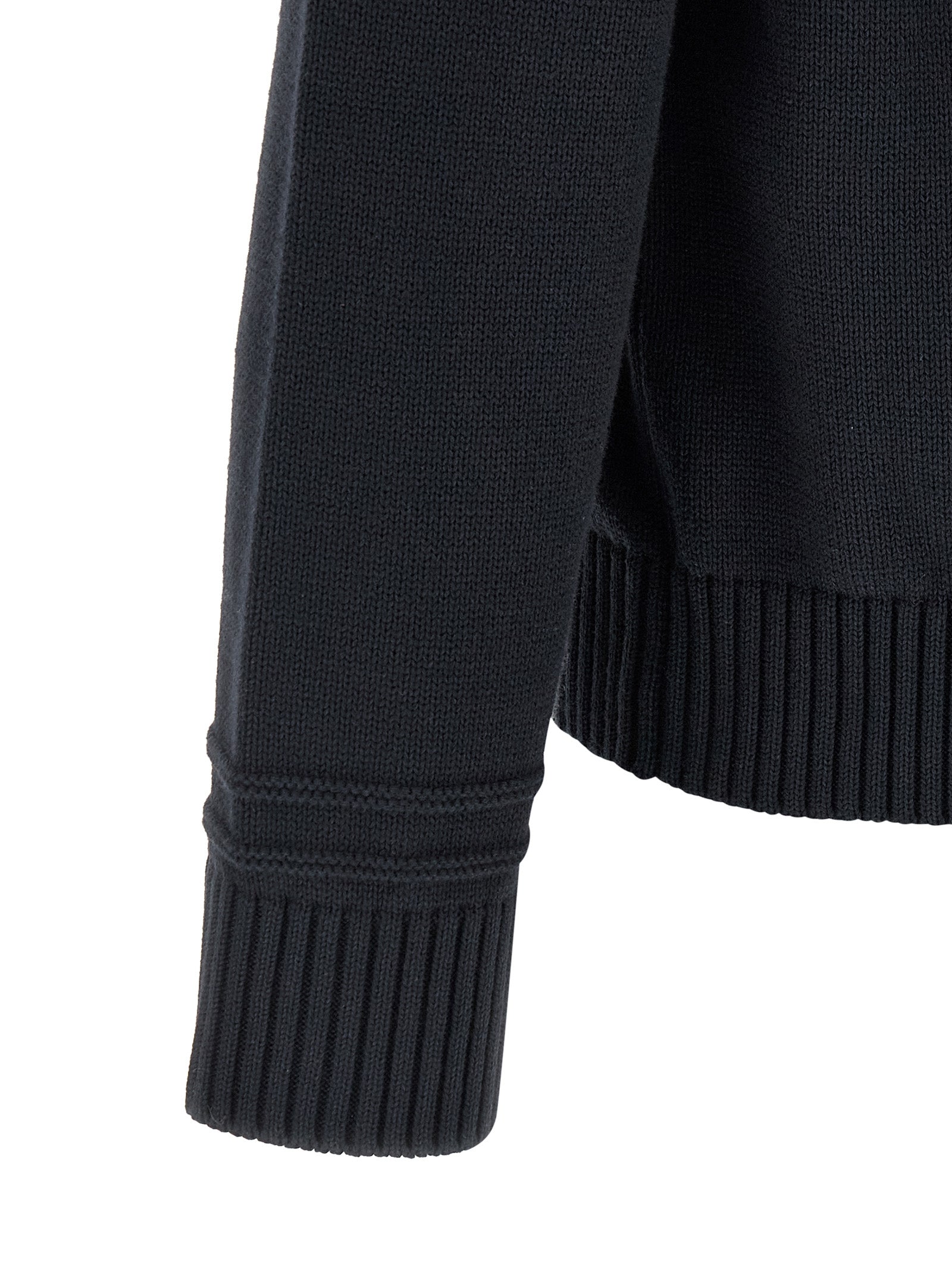 Blue Cotton-Wool Knit Cardigan