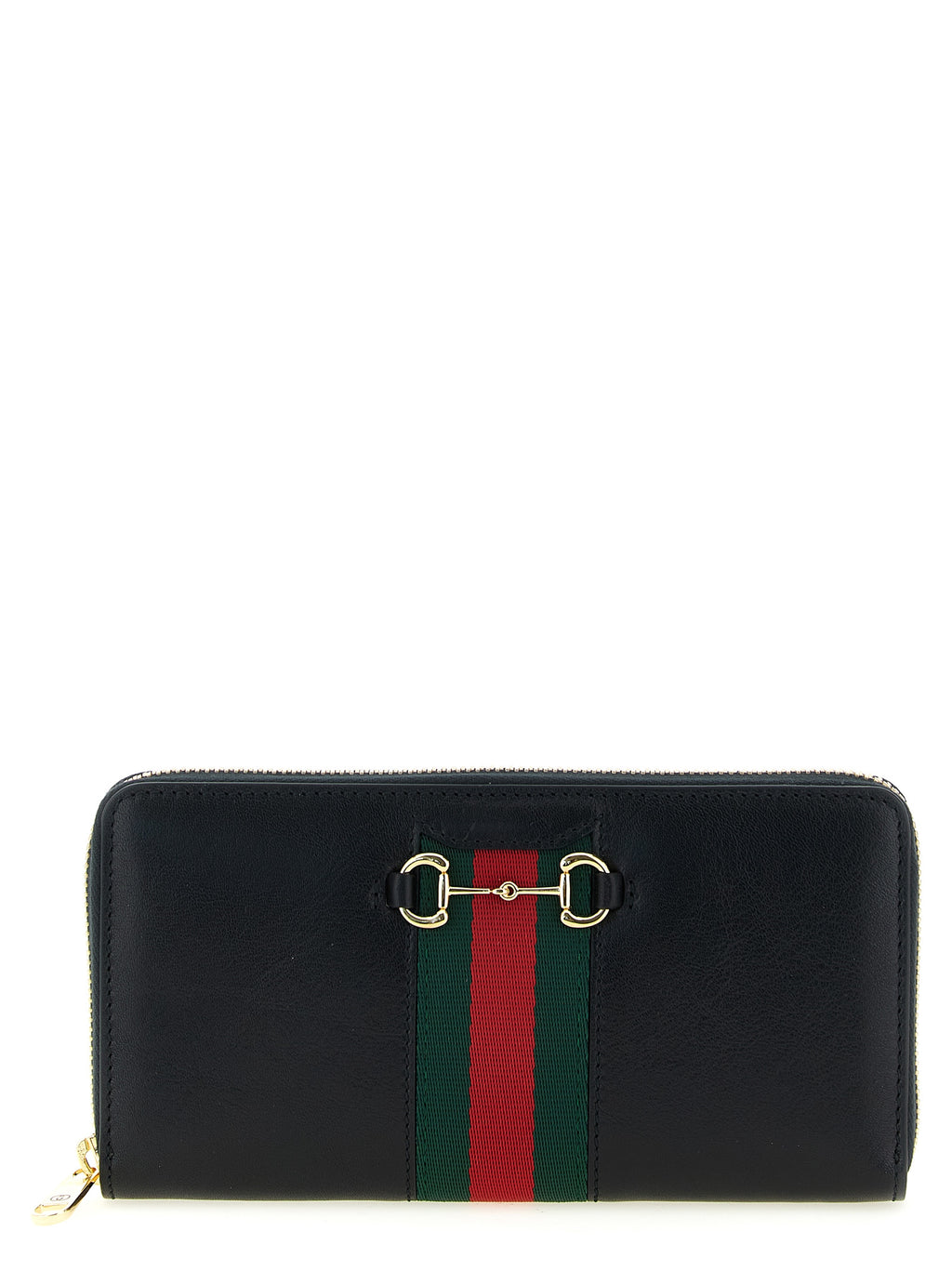 Calfskin Horsebit Web Cardholder