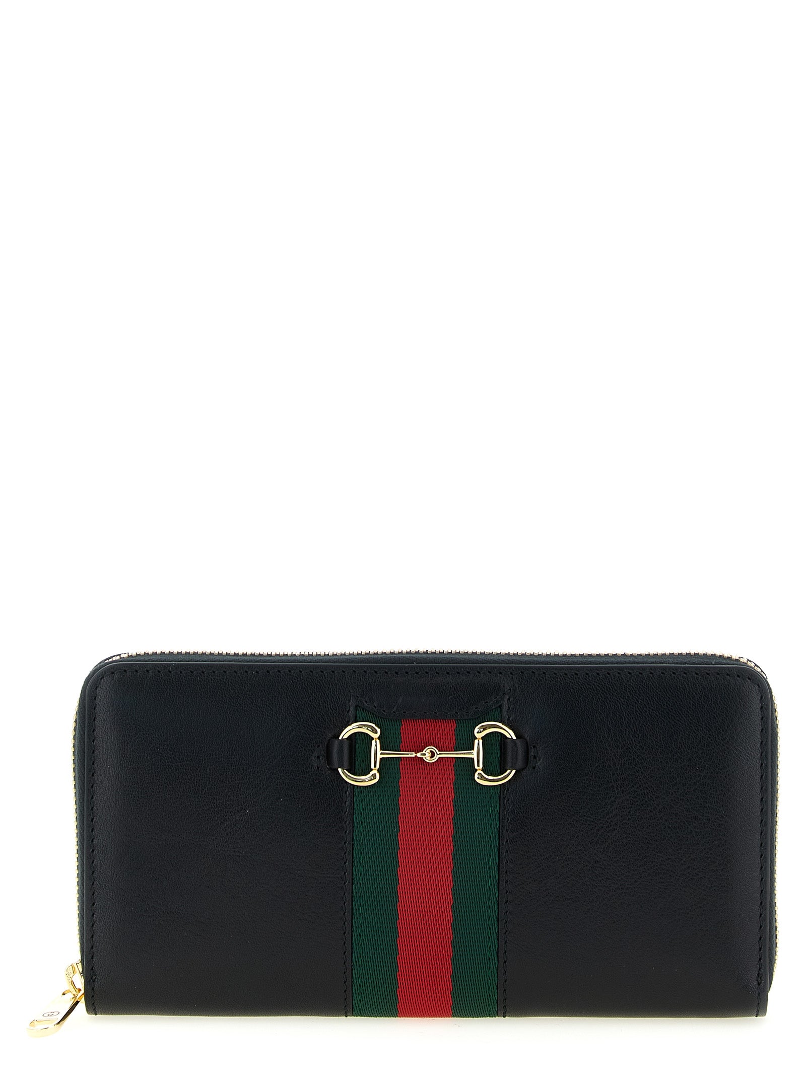 Calfskin Horsebit Web Cardholder