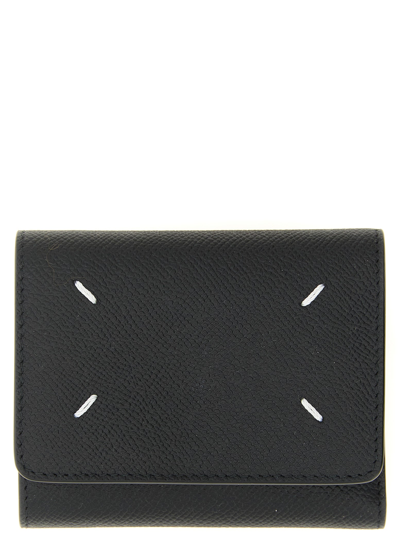 Compact Calfskin Tri-Fold Wallet