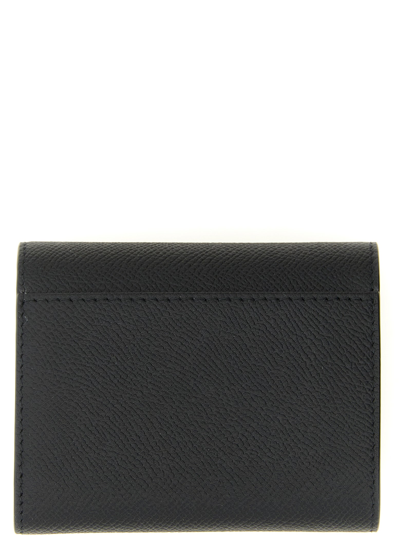 Compact Calfskin Tri-Fold Wallet