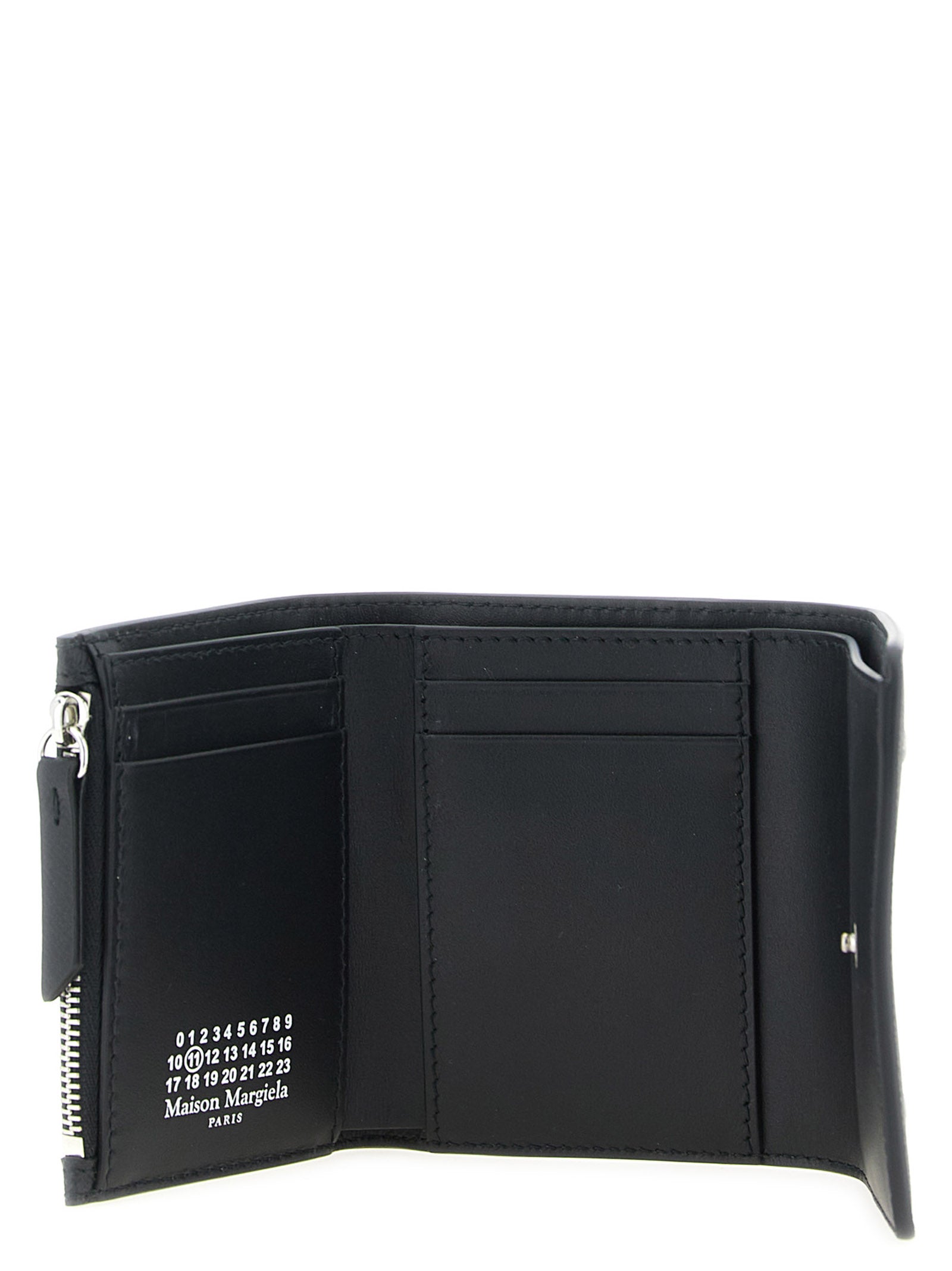 Compact Calfskin Tri-Fold Wallet