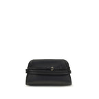 Black Goatskin Belt-Detail Clutch