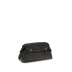 Black Goatskin Belt-Detail Clutch