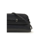 Black Goatskin Belt-Detail Clutch