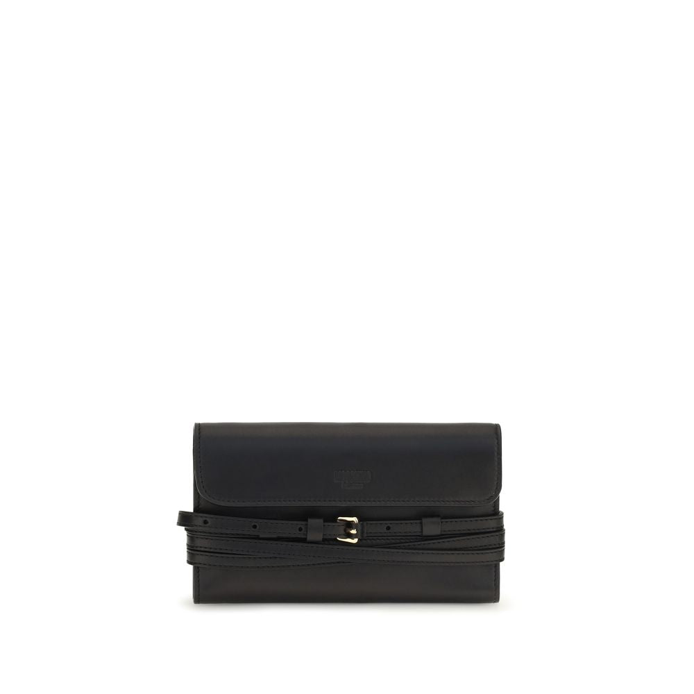 Black Goatskin Buckle Wallet