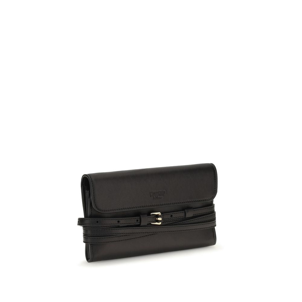 Black Goatskin Buckle Wallet