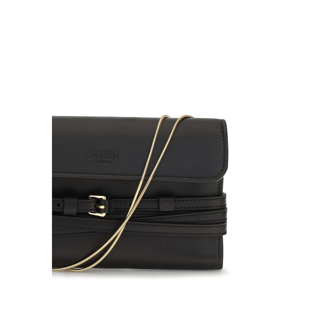 Black Goatskin Buckle Wallet