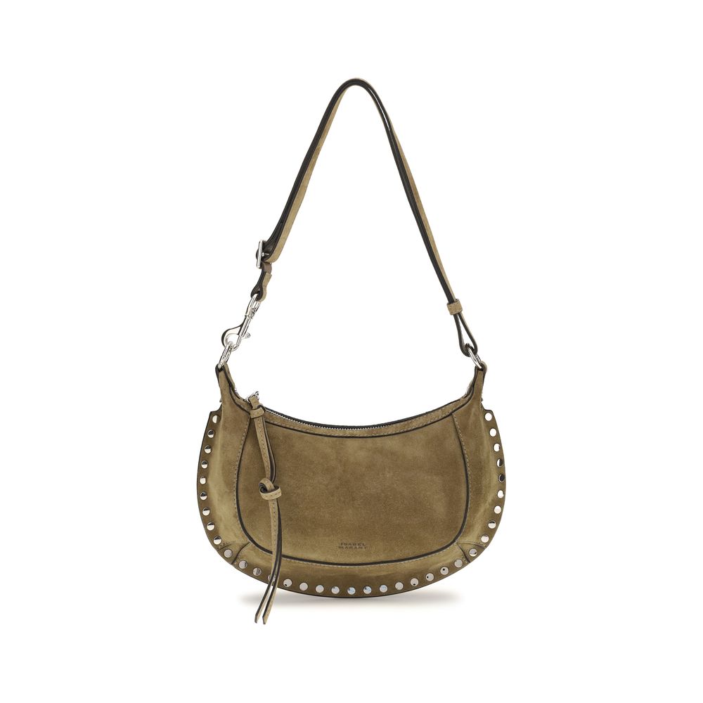 Woven Suede Calfskin Oskan Moon Shoulder Bag