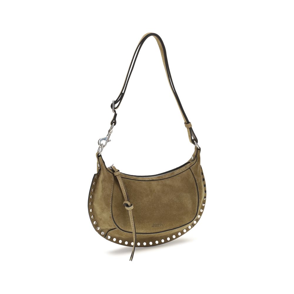 Woven Suede Calfskin Oskan Moon Shoulder Bag