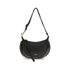 Black Calfskin Oskan Moon Shoulder Bag