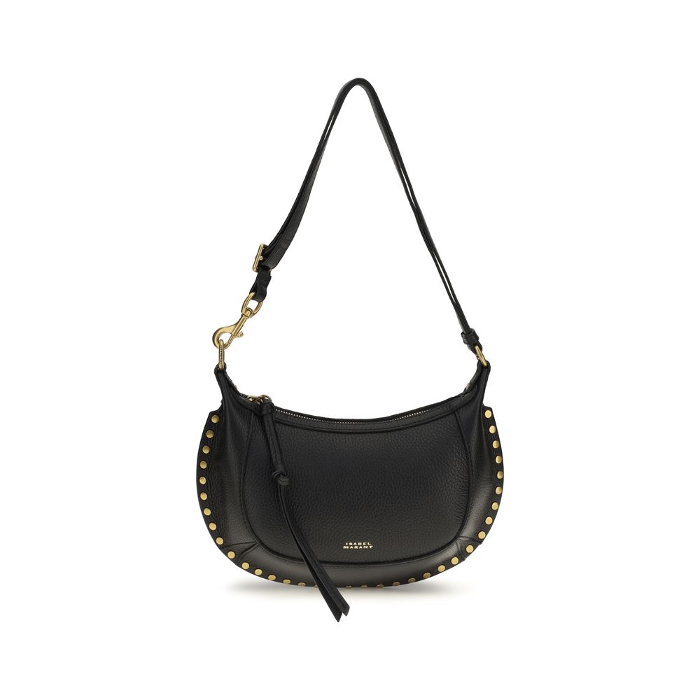 Black Calfskin Oskan Moon Shoulder Bag