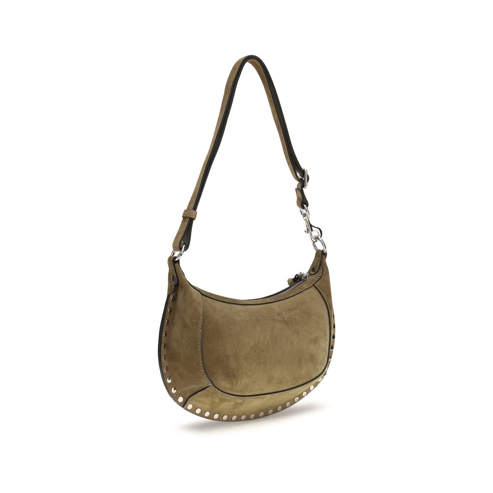 Woven Suede Calfskin Oskan Moon Shoulder Bag