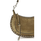 Woven Suede Calfskin Oskan Moon Shoulder Bag