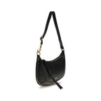 Black Calfskin Oskan Moon Shoulder Bag