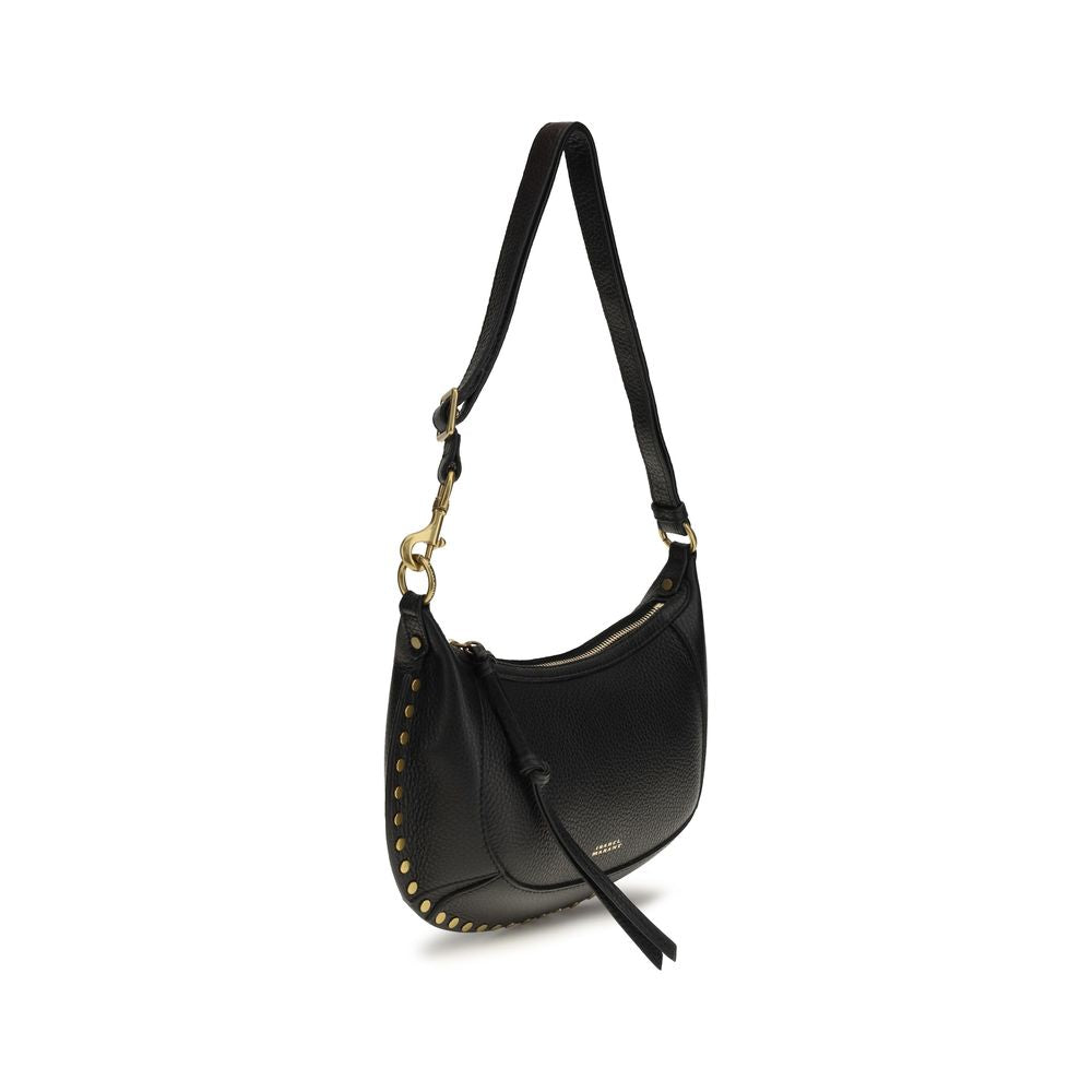 Black Calfskin Oskan Moon Shoulder Bag