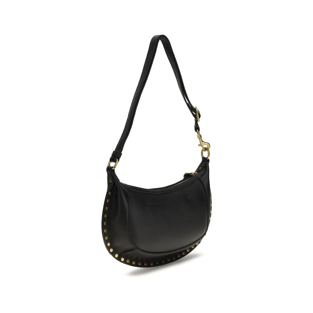 Black Calfskin Oskan Moon Shoulder Bag