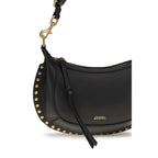 Black Calfskin Oskan Moon Shoulder Bag