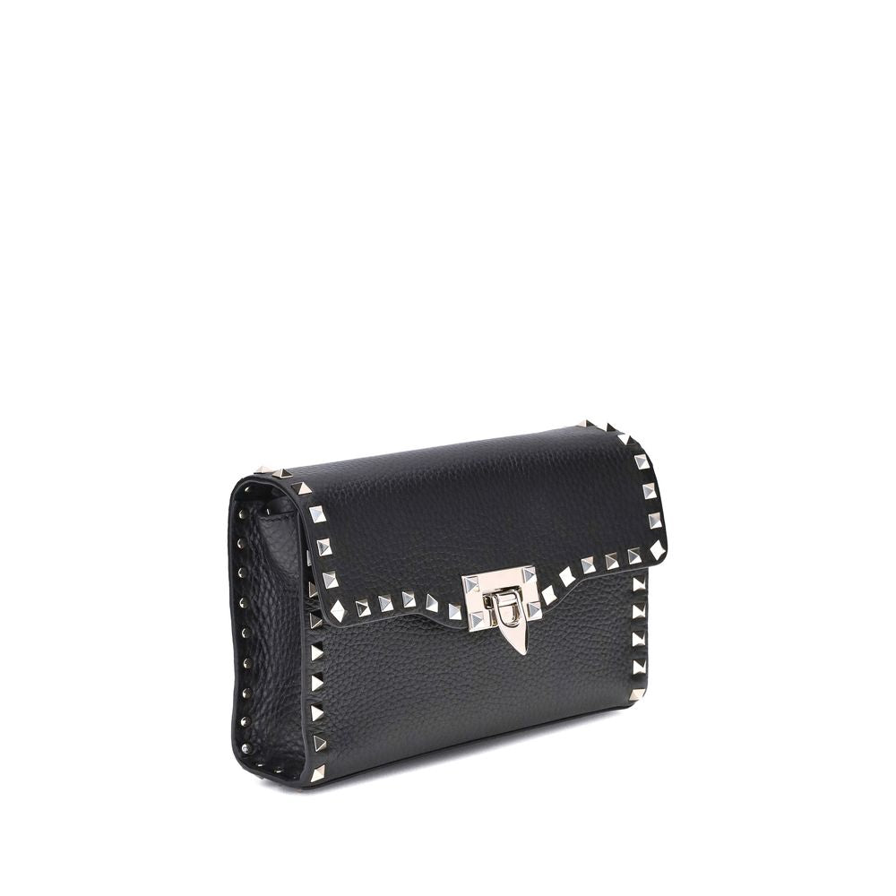 Garnet Calfskin Rockstud Mini Shoulder Bag