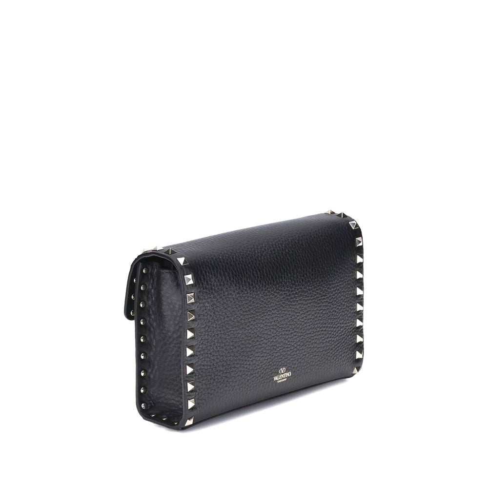 Garnet Calfskin Rockstud Mini Shoulder Bag