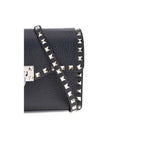 Garnet Calfskin Rockstud Mini Shoulder Bag