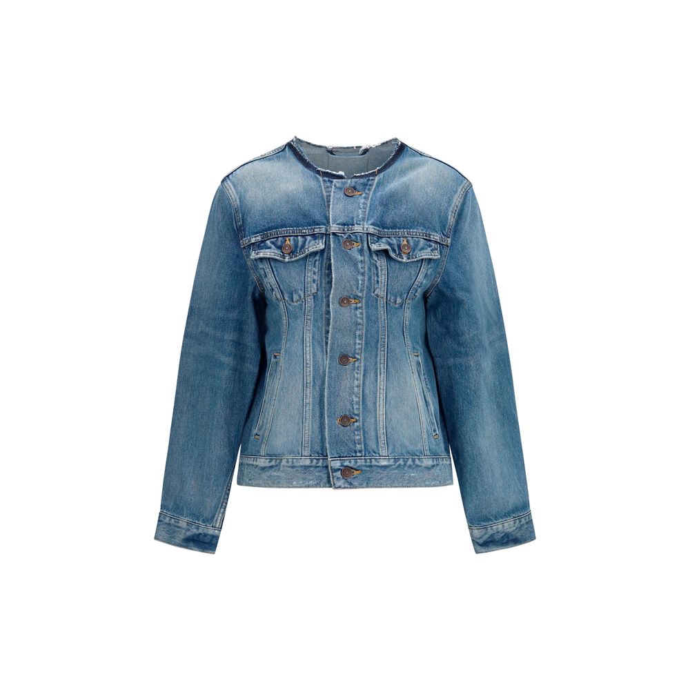 Merino Wool Hourglass Denim Jacket