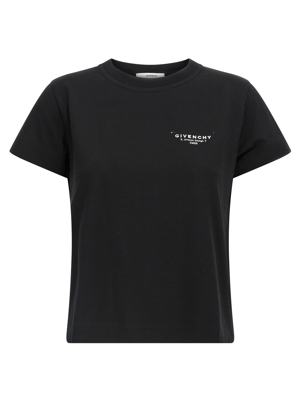 White And Black Cotton Jersey T-Shirt