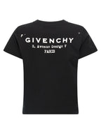 White And Black Cotton Jersey T-Shirt