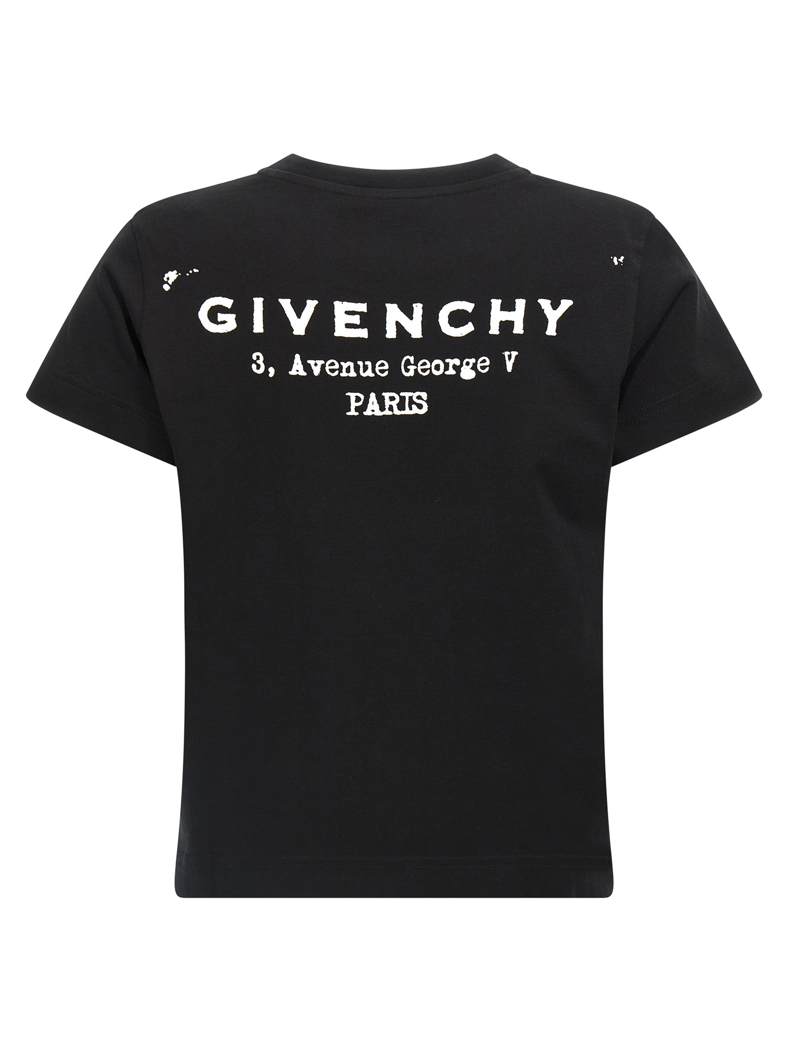 White And Black Cotton Jersey T-Shirt