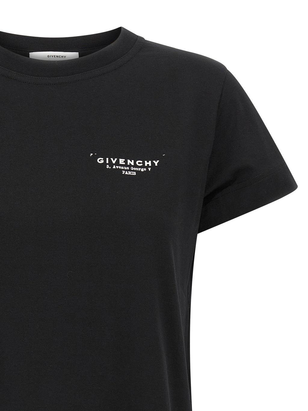 White And Black Cotton Jersey T-Shirt