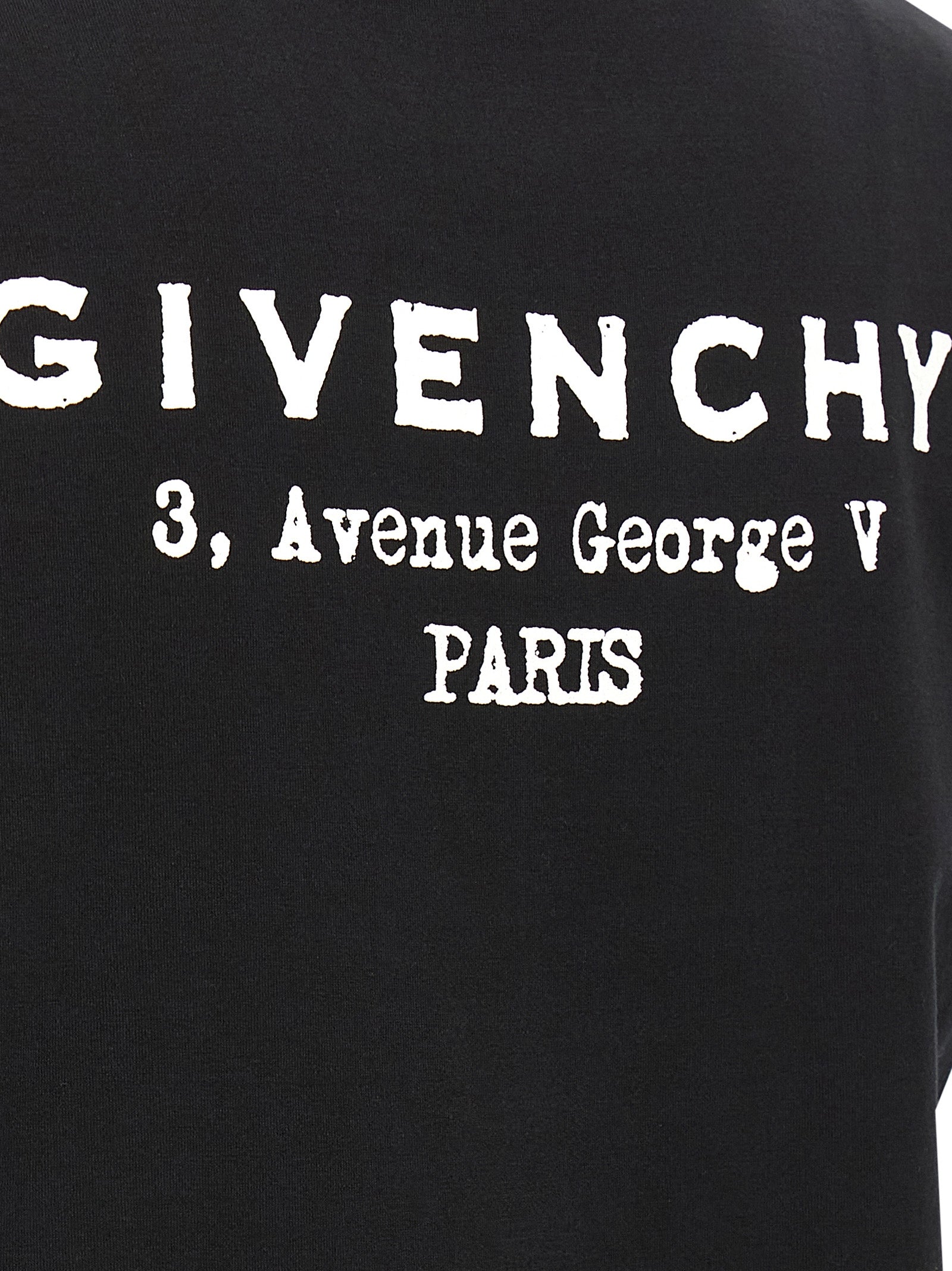 White And Black Cotton Jersey T-Shirt