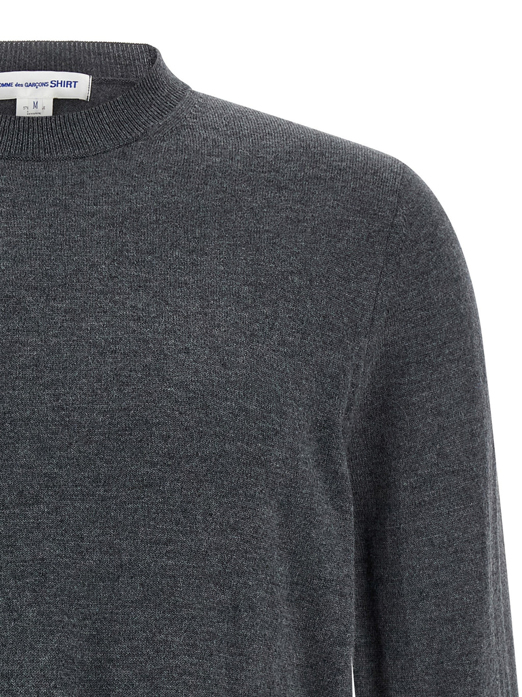 Gray Acetate Wool & Nylon Cardigan