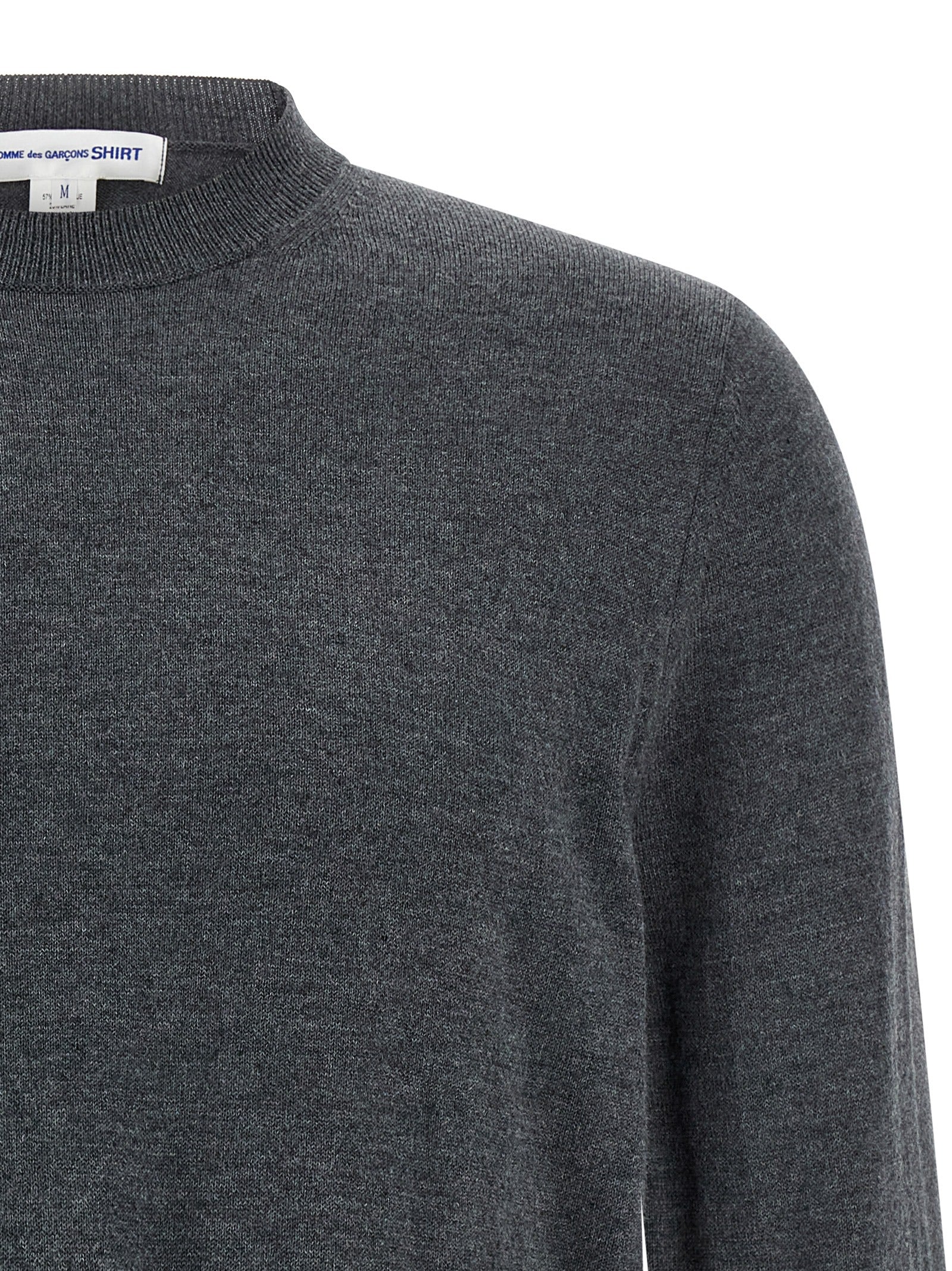 Gray Acetate Wool & Nylon Cardigan