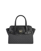 Black PVC Satchel Bag