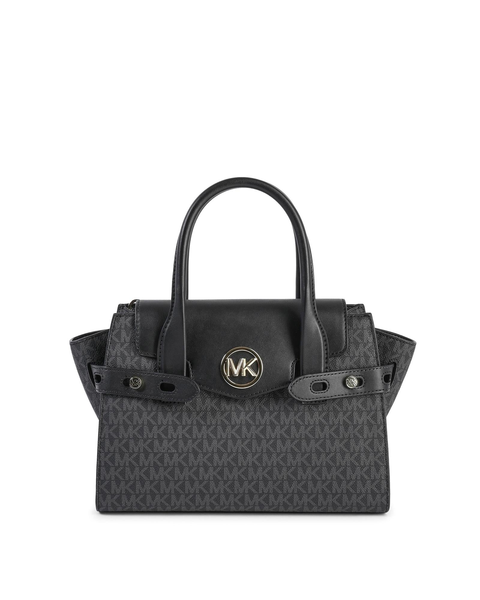 Black PVC Satchel Bag
