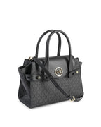 Black PVC Satchel Bag