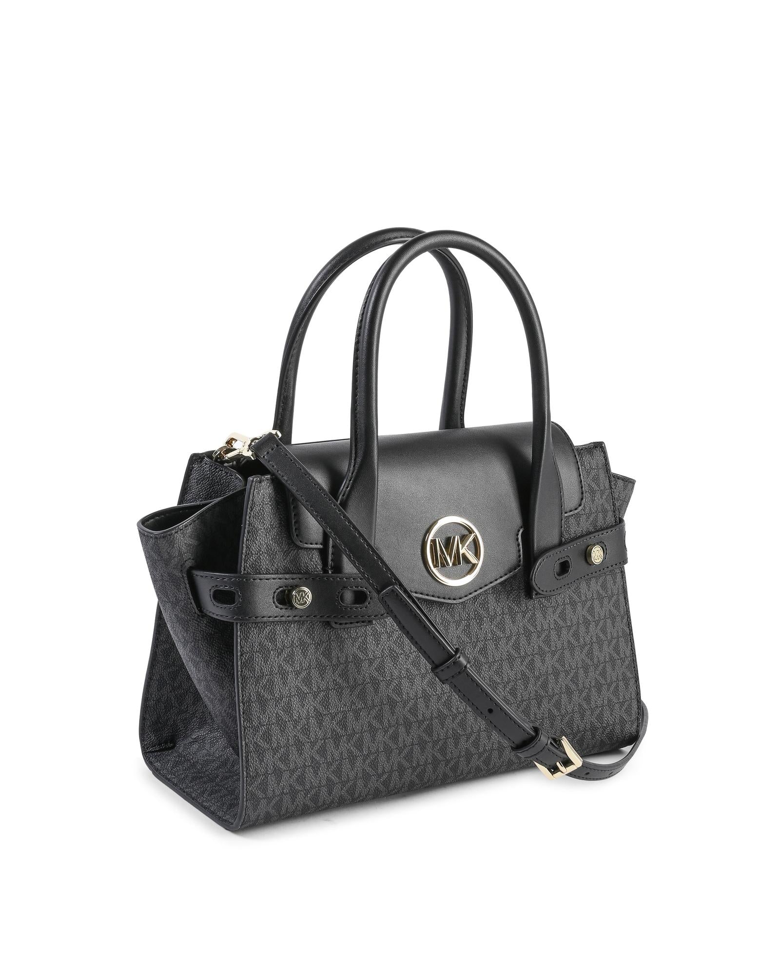 Black PVC Satchel Bag