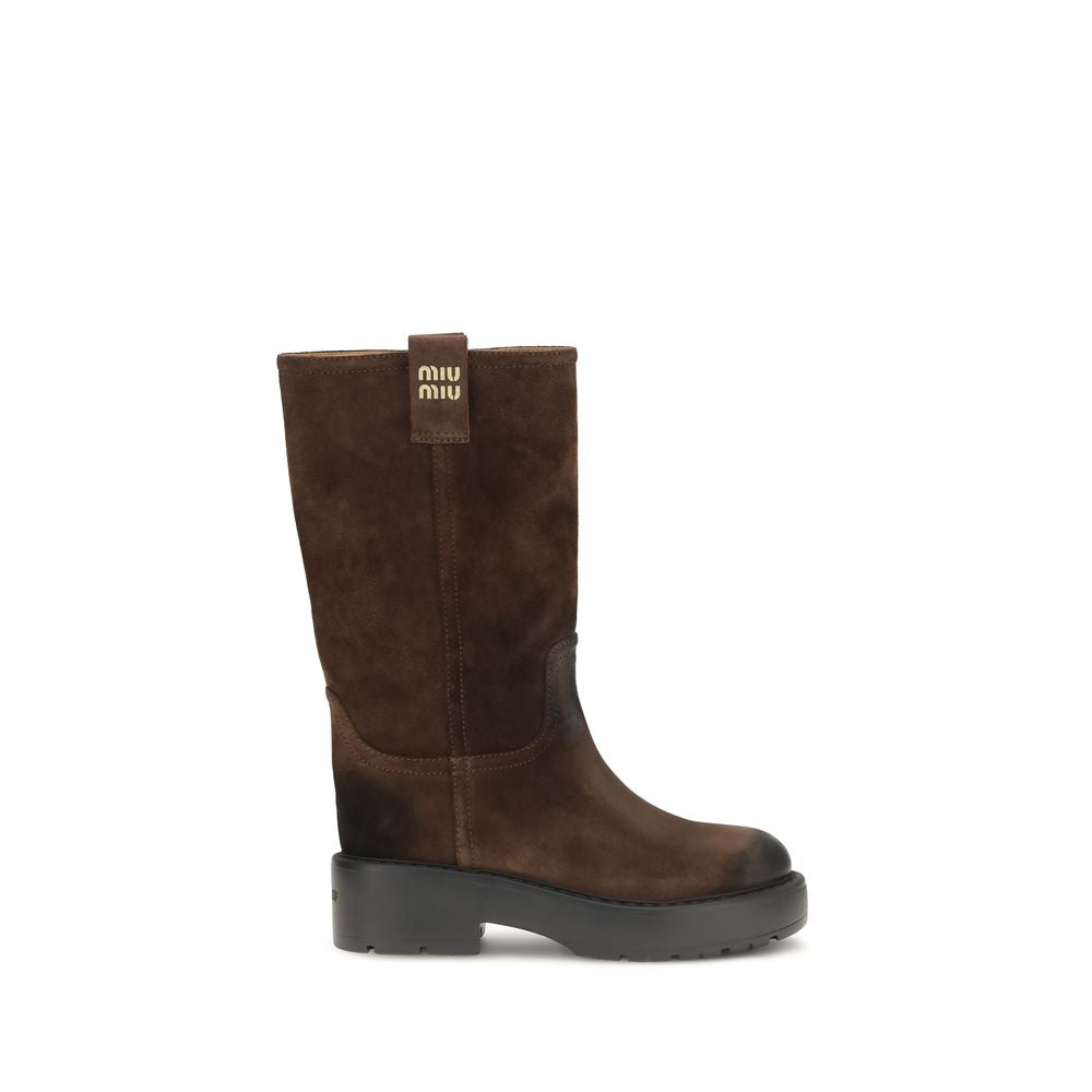 Brown Calfskin Ankle Boots