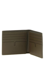 Beige Coated Canvas and Leather Bifold Wallet