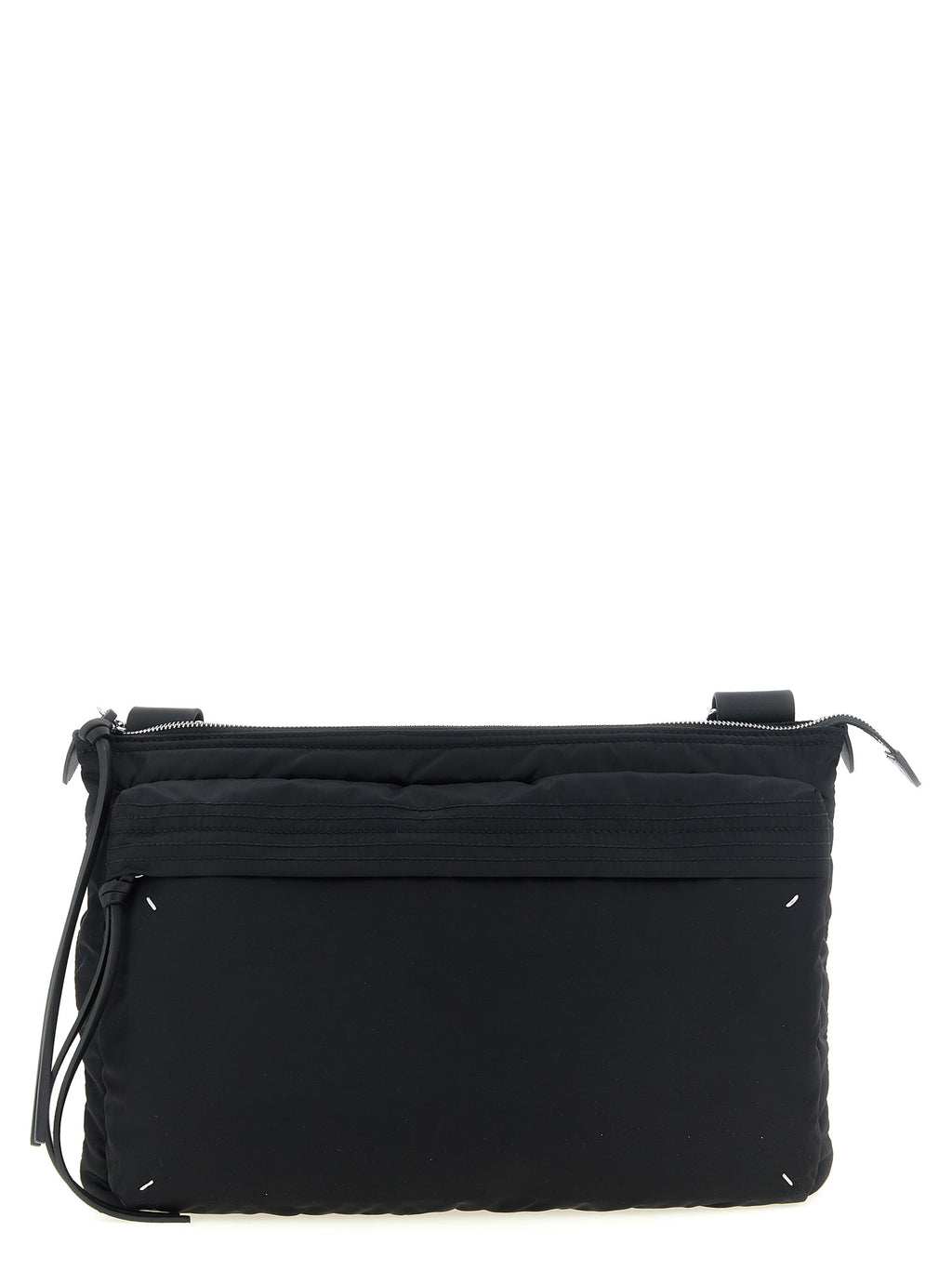 Black Polyamide Zip Computer Bag East West