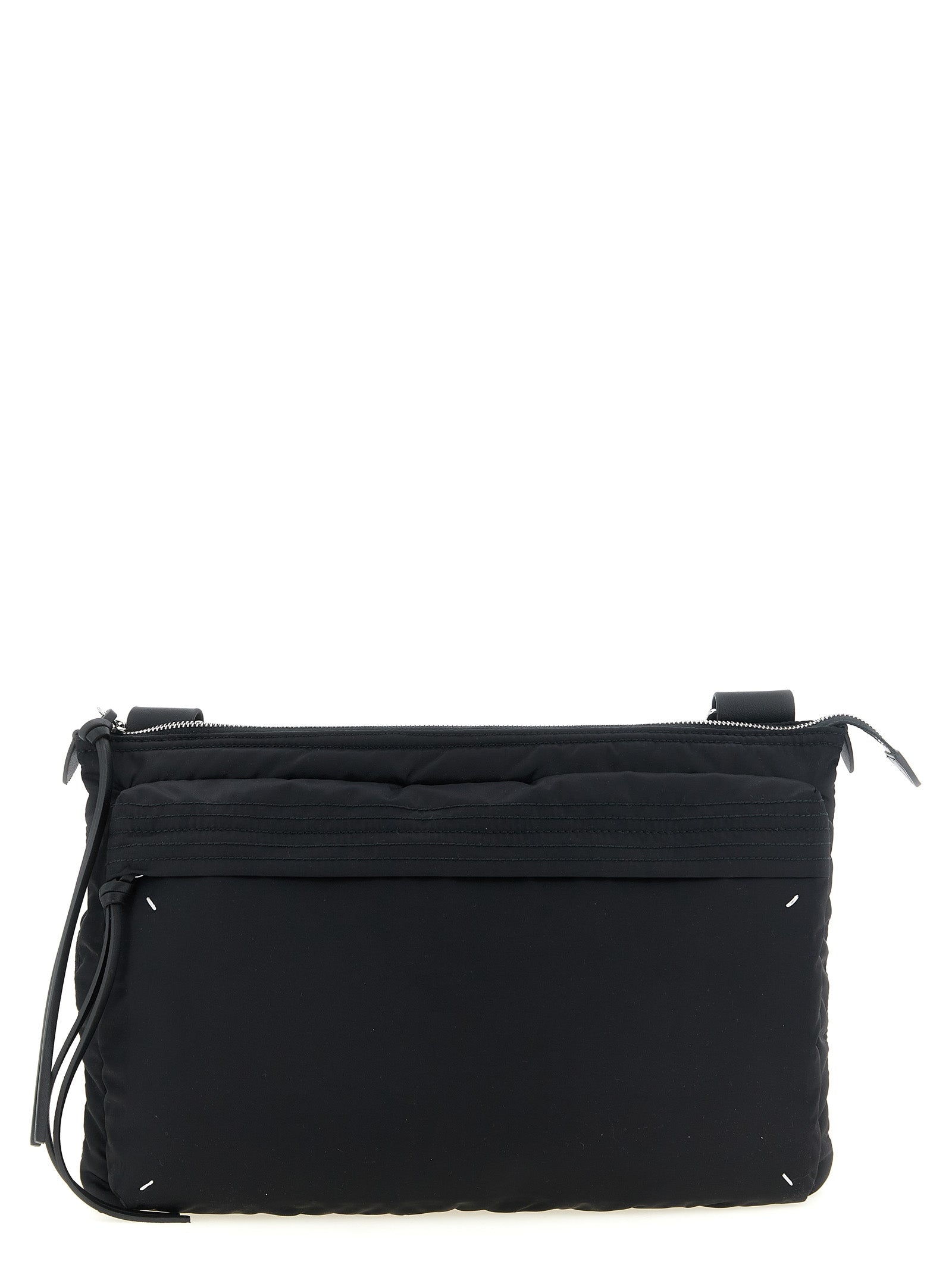 Black Polyamide Zip Computer Bag East West