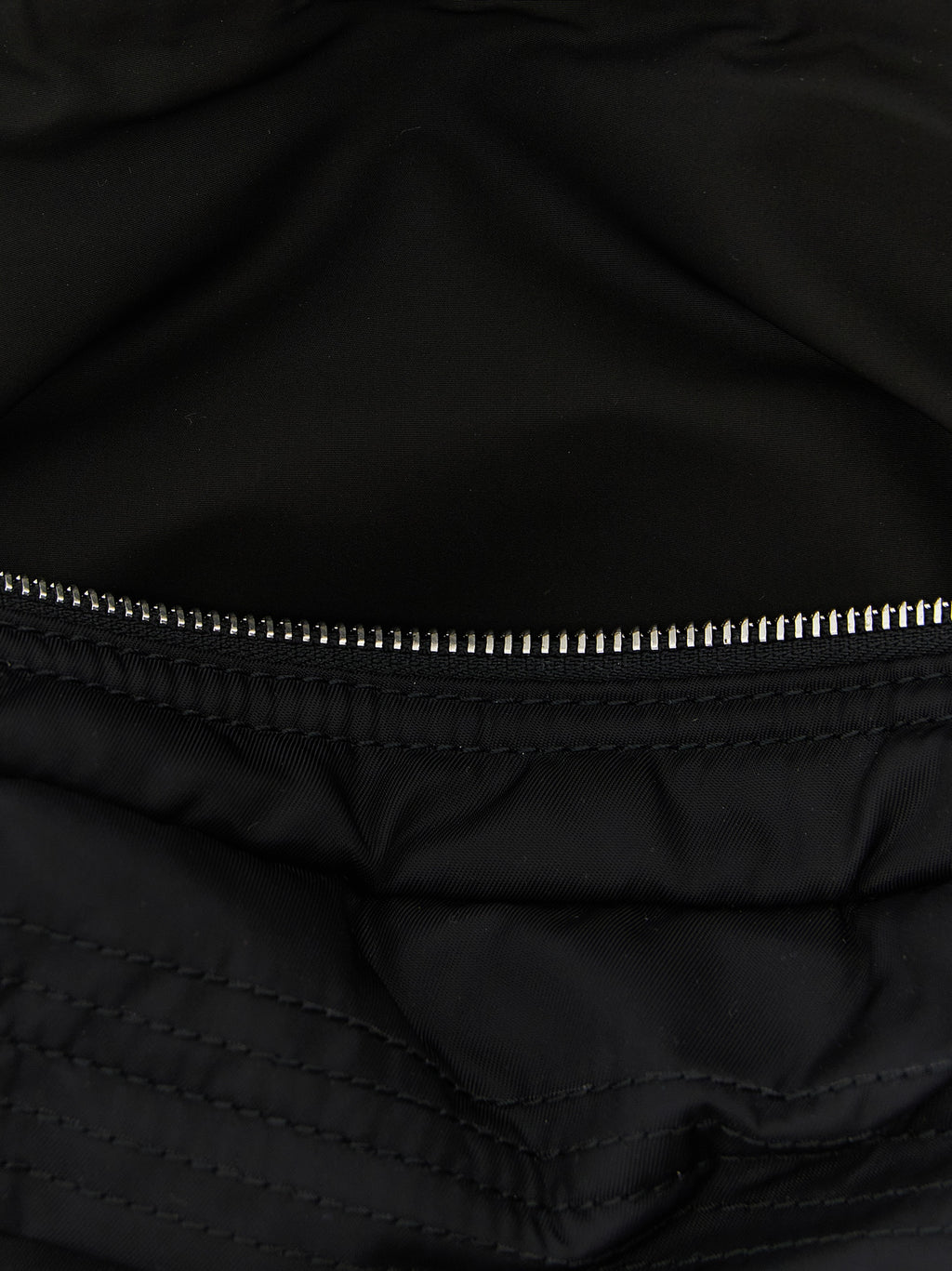 Black Polyamide Zip Computer Bag East West