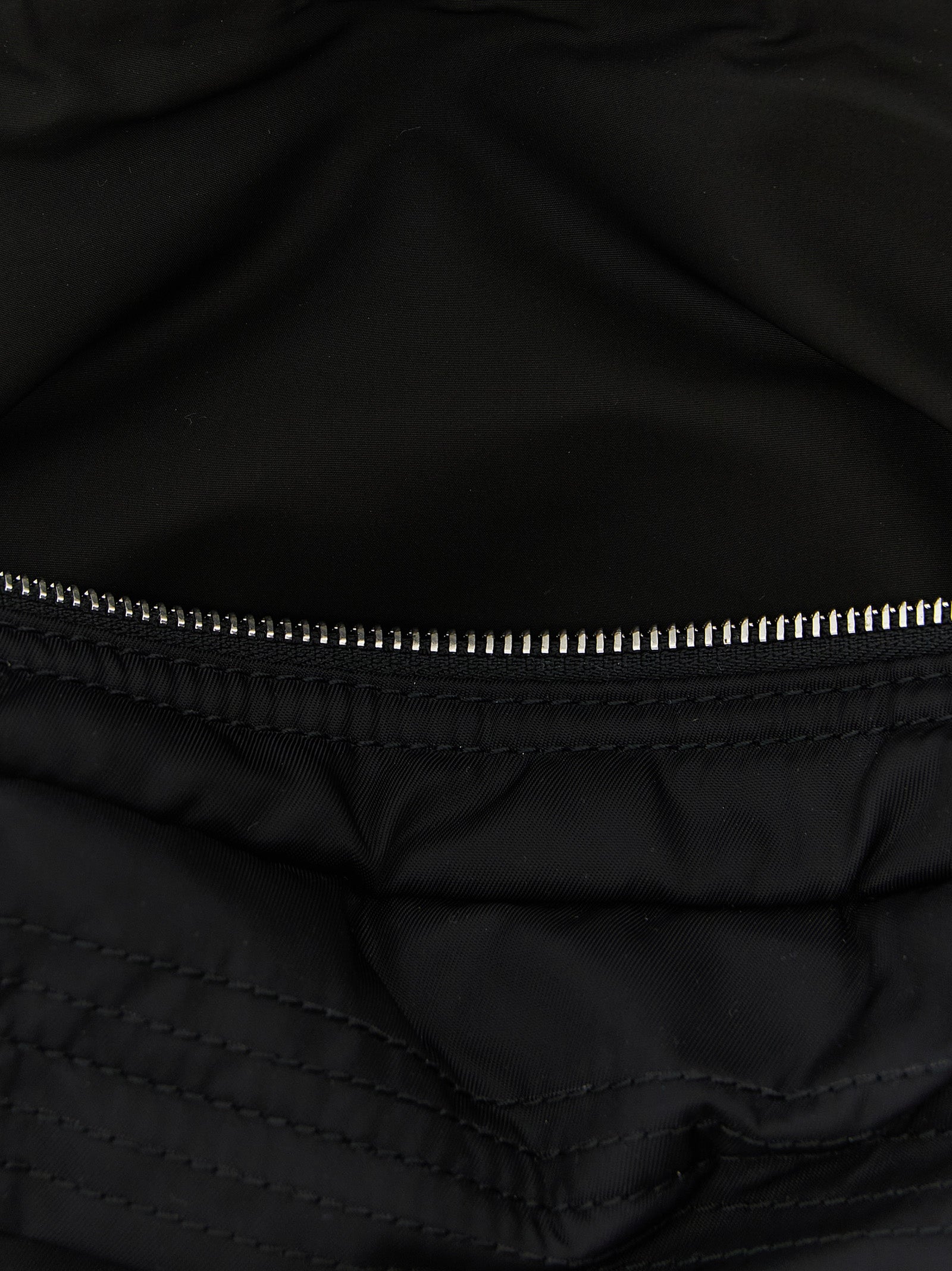 Black Polyamide Zip Computer Bag East West