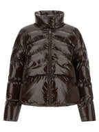Brown Glossy Polyamide Down Jacket