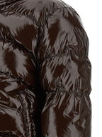 Brown Glossy Polyamide Down Jacket
