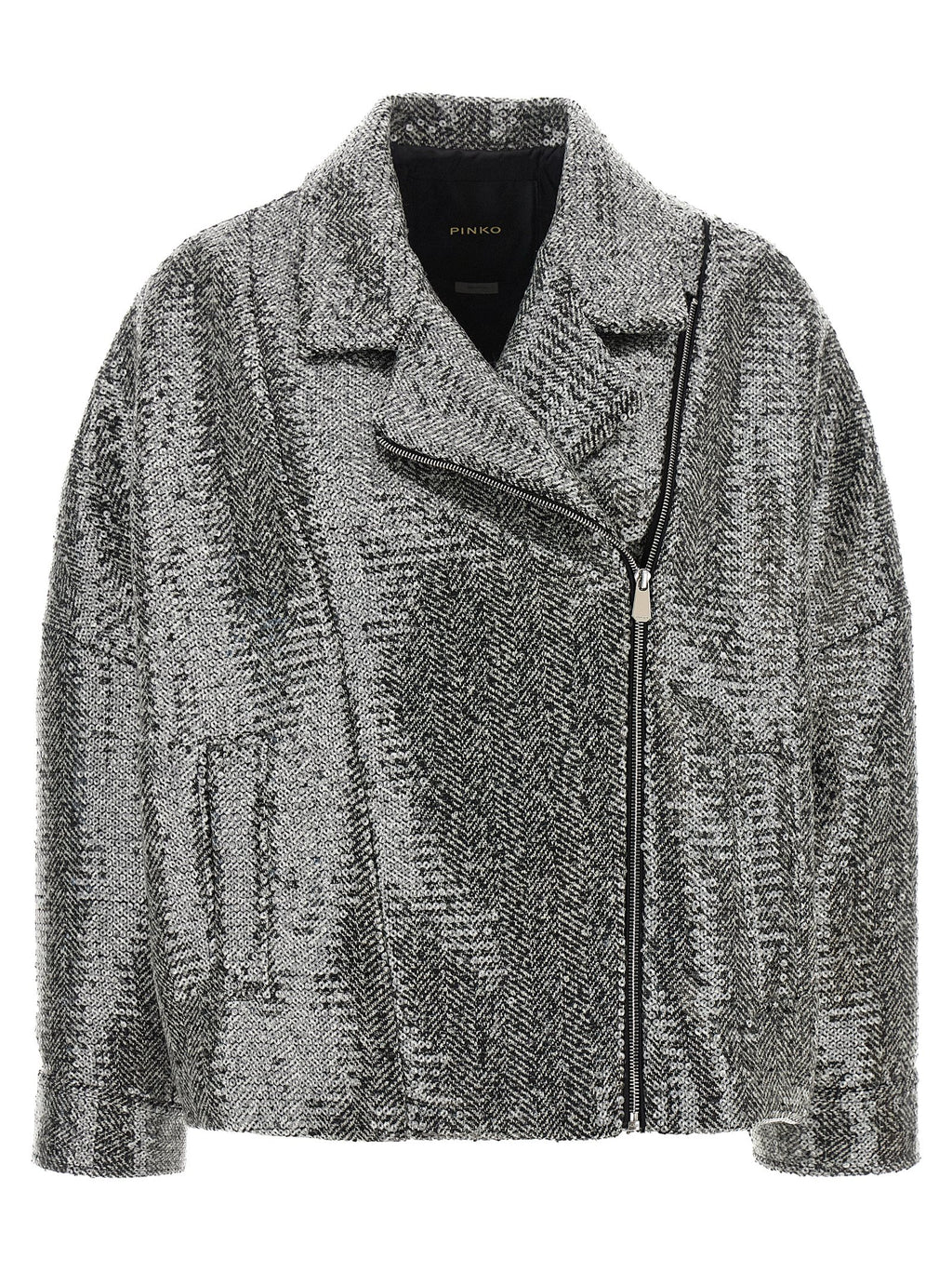 Silver Polyester Bomber