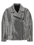 Silver Polyester Bomber