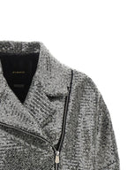 Silver Polyester Bomber