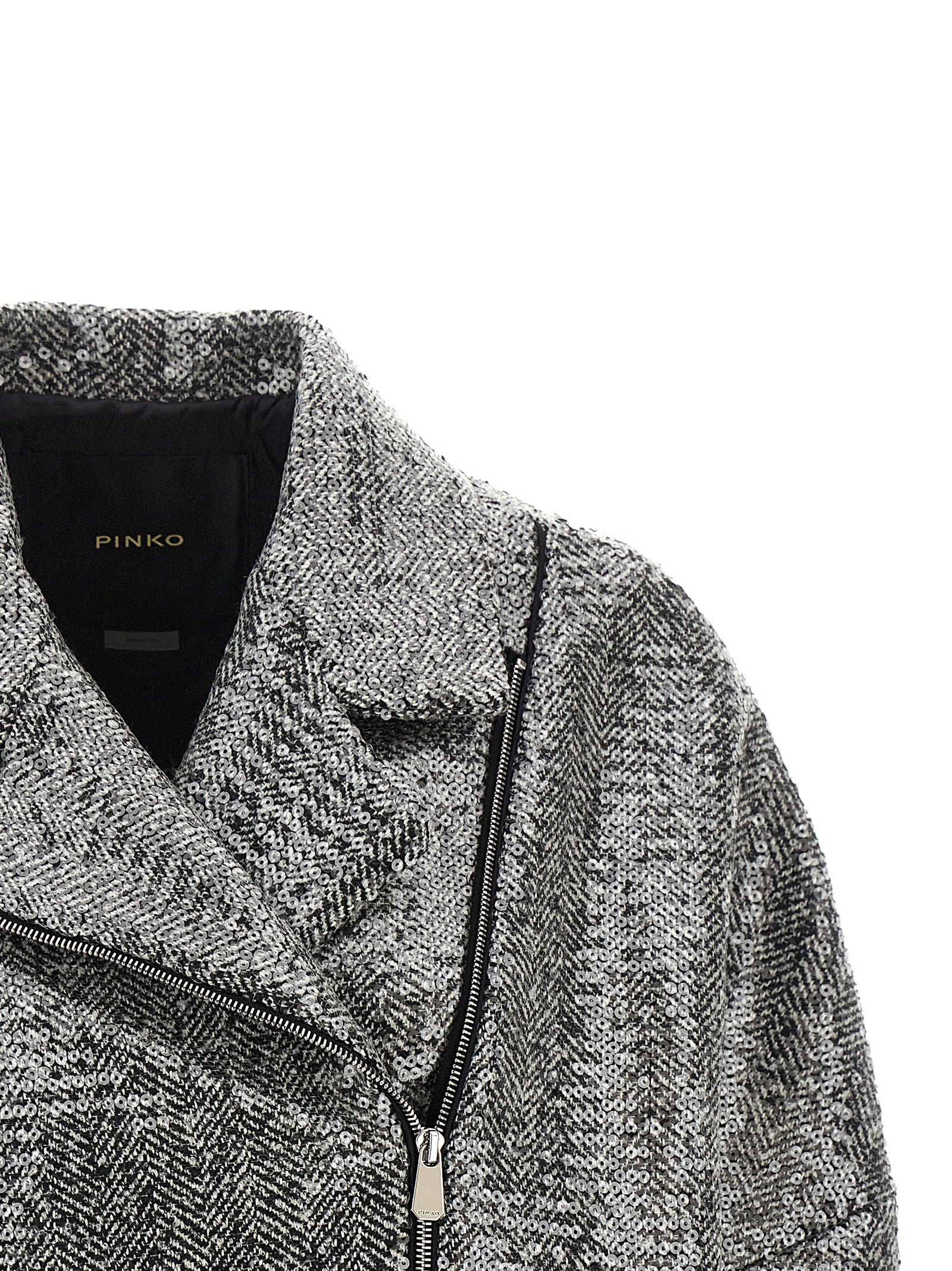 Silver Polyester Bomber